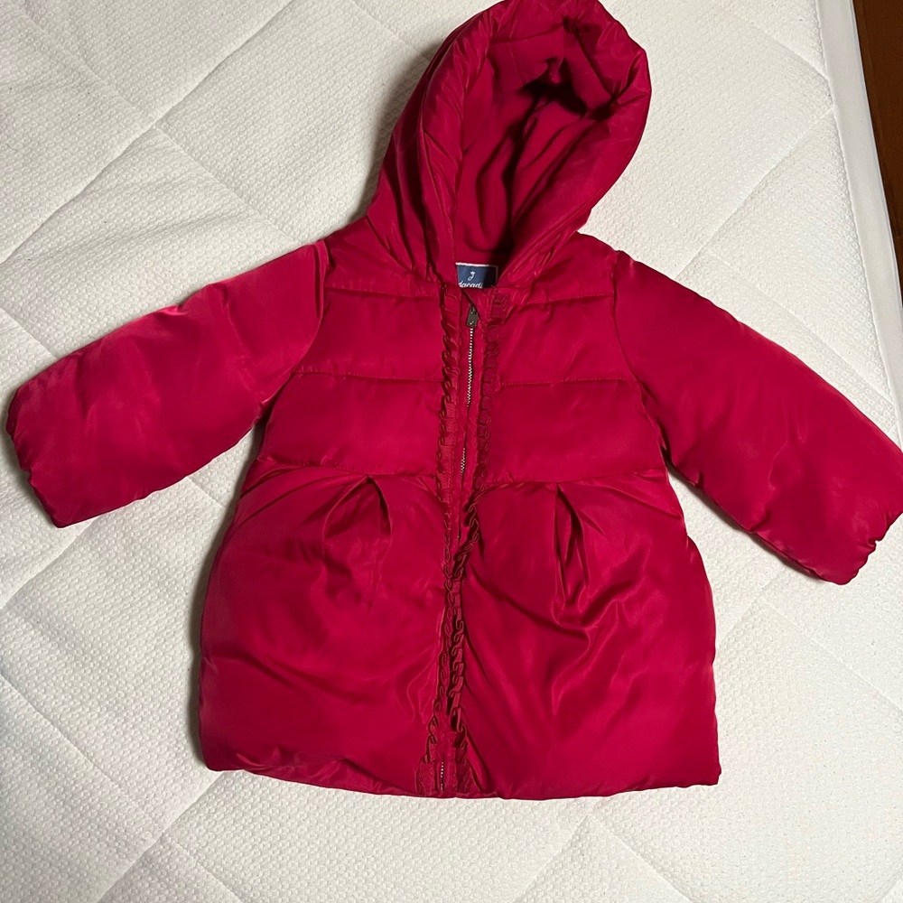 Jacadi Paris magenta hooded coat